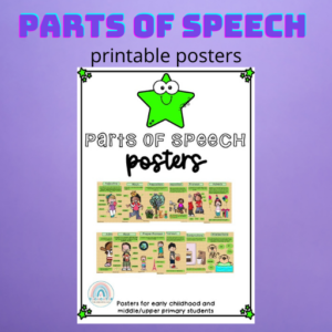 parts of speech posters printable