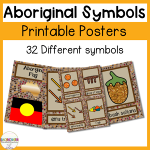 aboriginal symbol poster set