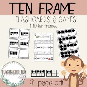 ten-frames flashcards, games and teacher checklists