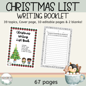 christmas-lists A student activity book for Christmas themed writing.