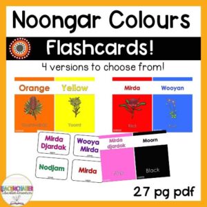 noongar colour flashcards