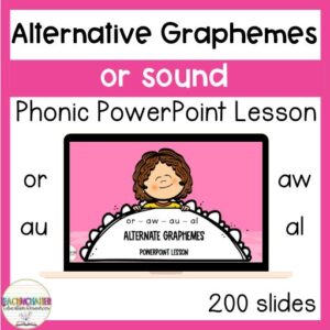 or sound phonics grapheme alternatives for or sound