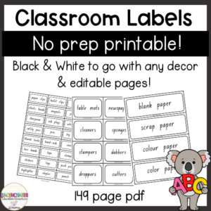 printable labels for classroom