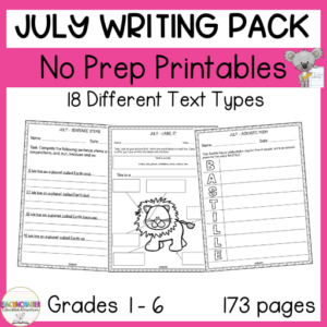 July writing prompts