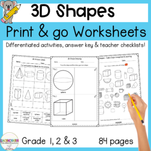 3d shape worksheets