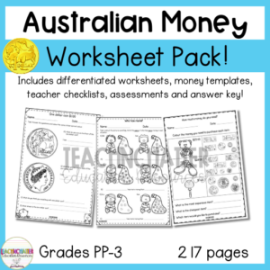 Australian money mathsworksheets